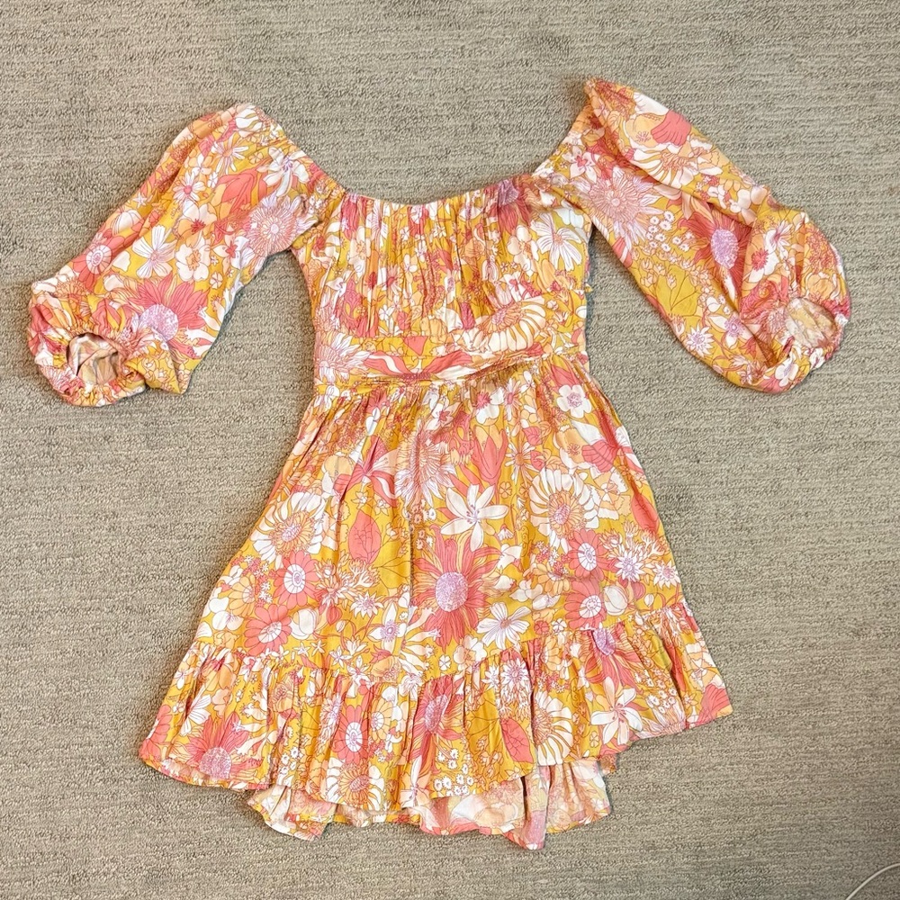 Hello Molly Pink and Orange Floral Dress